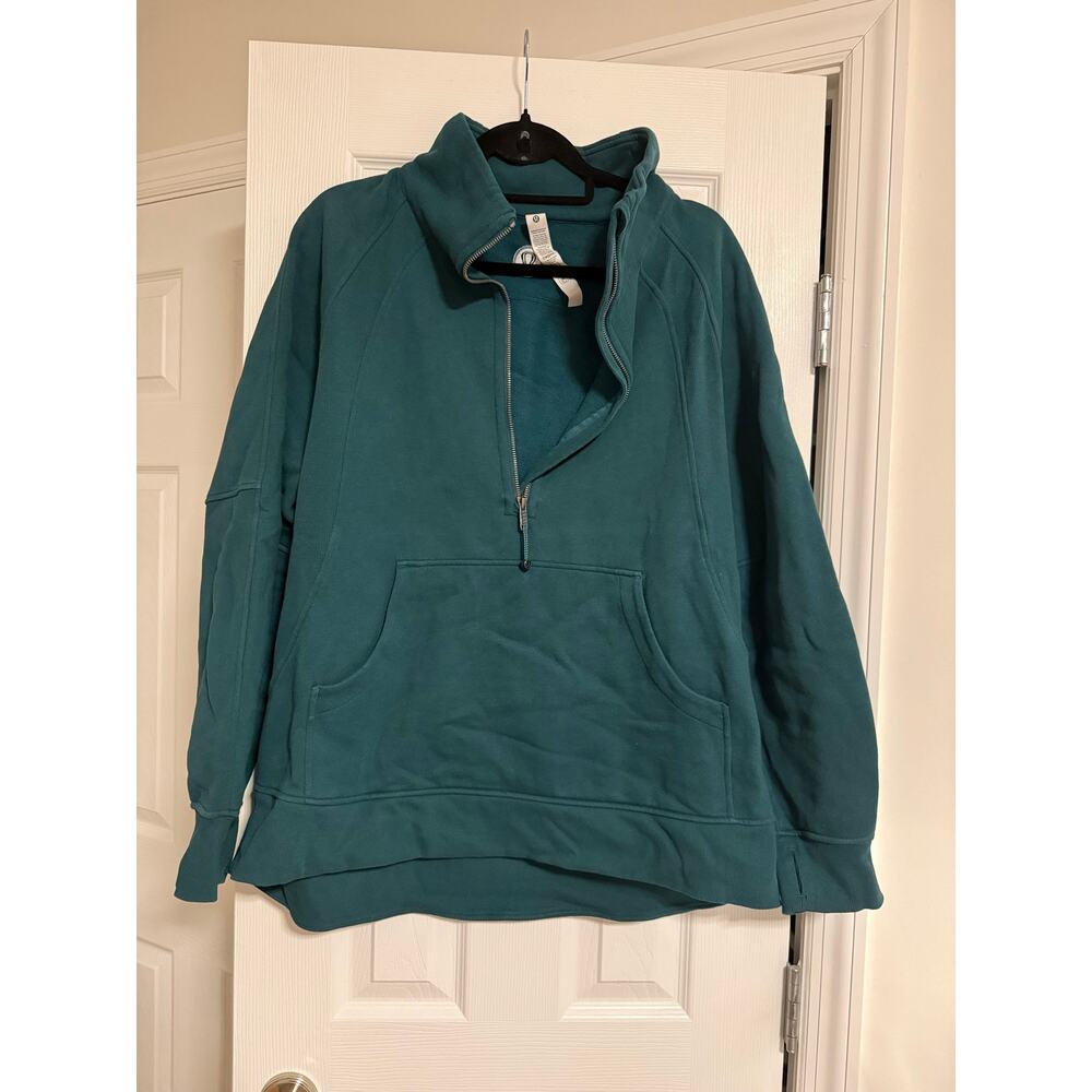 Lululemon green quarter zip sweater size xl/xxl